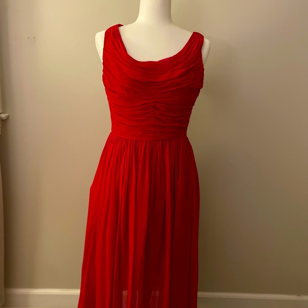 Anthropologie Moulinette Soeurs Red Silk Flowy Dress